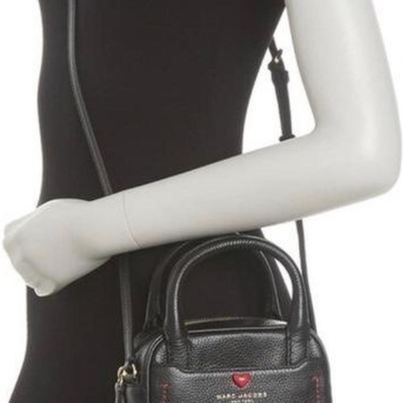Marc Jacobs Empire City Valentine Top Handle Bag in black with red heart - Picture 8 of 10